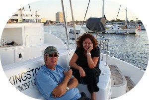 Stephen & Estelle cockcroft are founders of catamaran guru and liveaboard catamaran owners