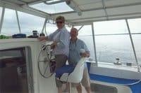 Dave and Peggy King aboard their sail boat