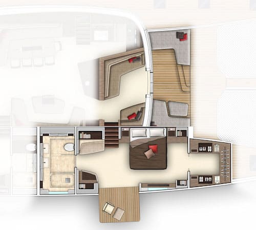 Lagoon Seventy7 Owners cabin plan