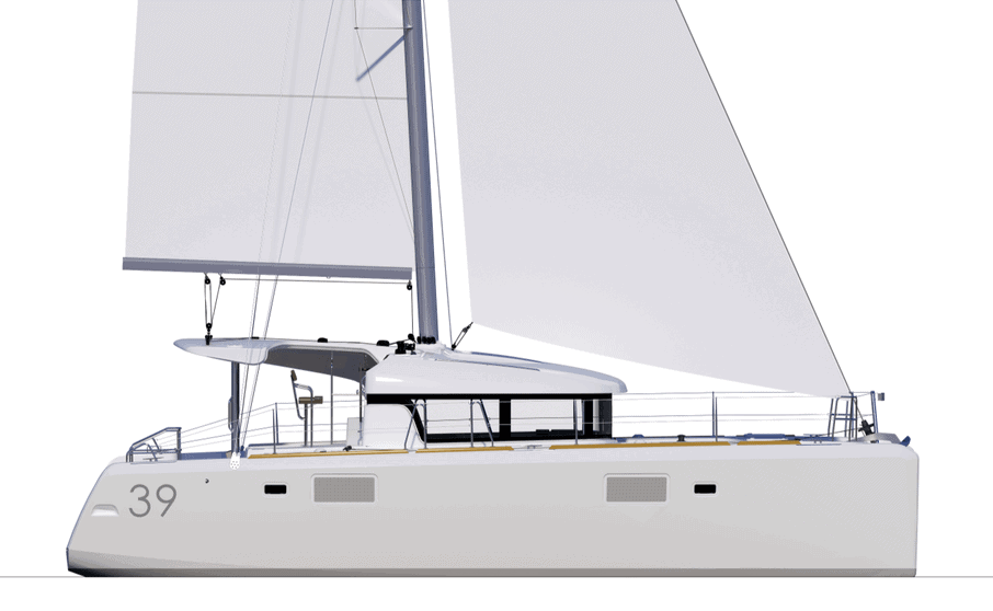 lagoon 39 catamaran side profile