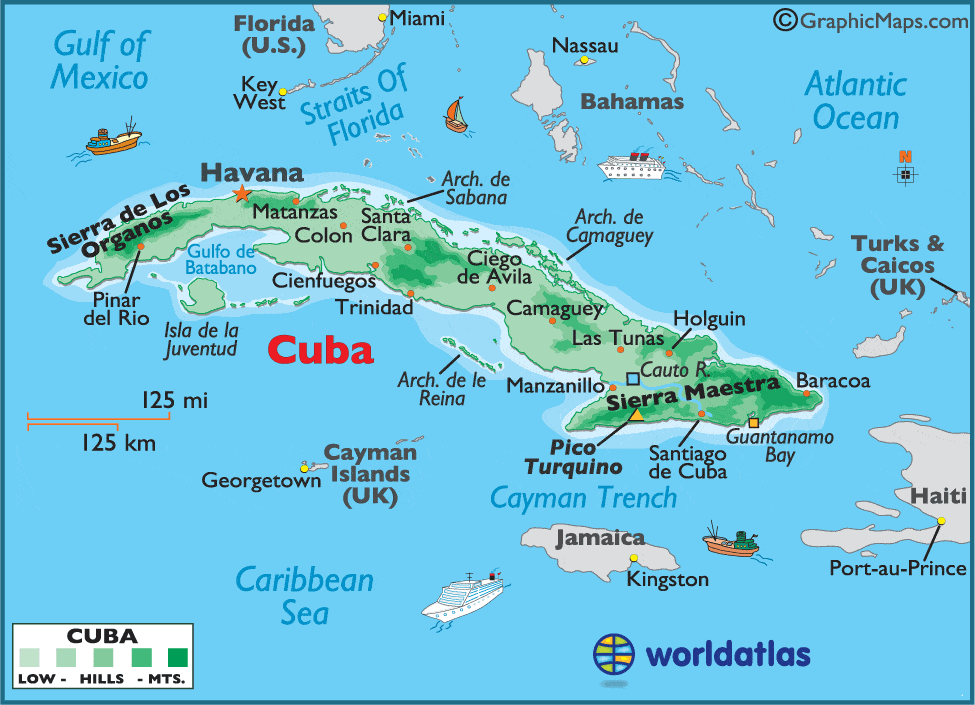 Cuba Map worldatlas