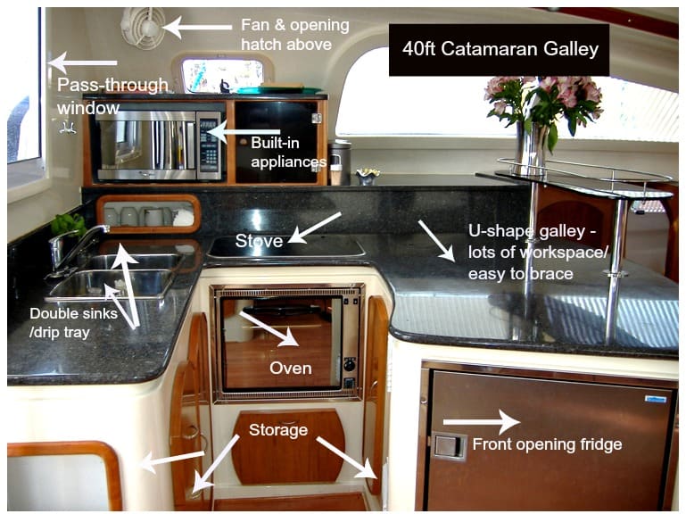 siyaya catamaran galley