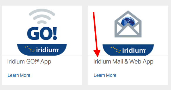 IridiumGo Mail and Web App