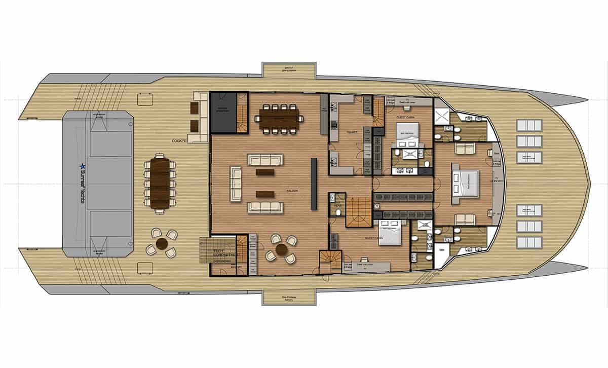 150 sunreef power concept catamaran layout 3