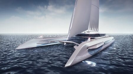 eco catamaran concept design by rene gabrielli, slovakian designer