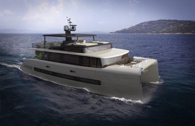 picchio boat concept catamaran hybrid engine powered