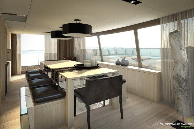 picchio boat concept catamaran offers immense indoor and outdoor living spaces