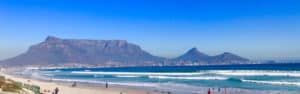table mountain seen from cape town south africa