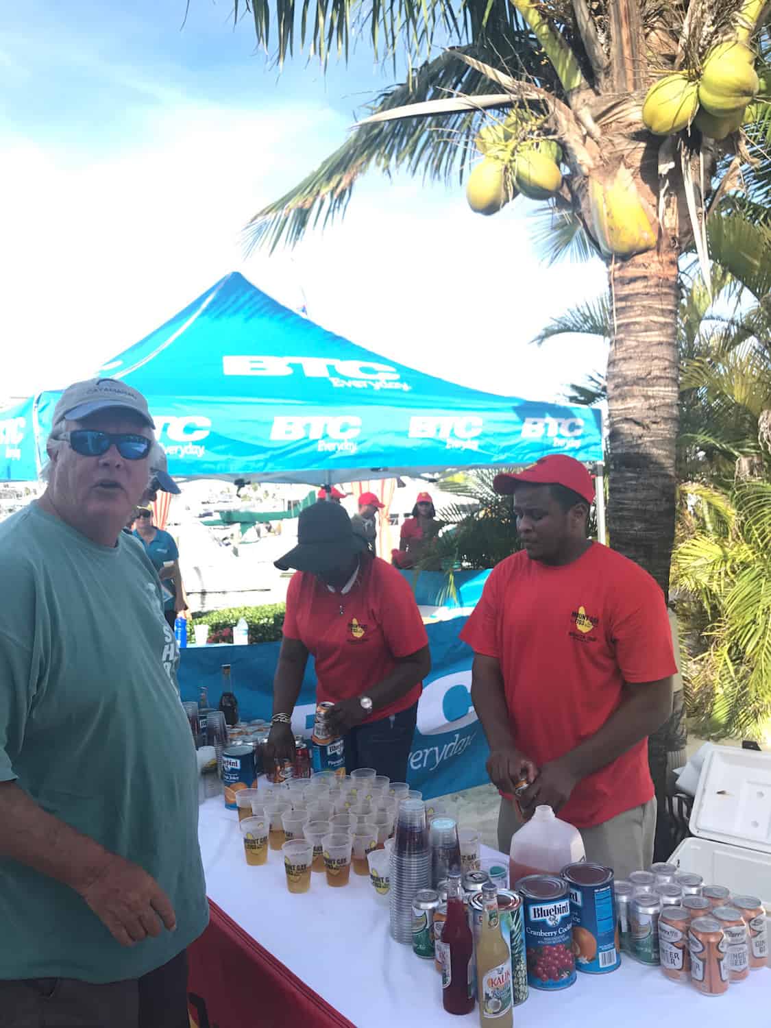 Mount Gay Rum flowing at the abaco Sailing Regatta