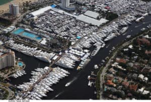 fort lauderdale boat show 2017 aerial