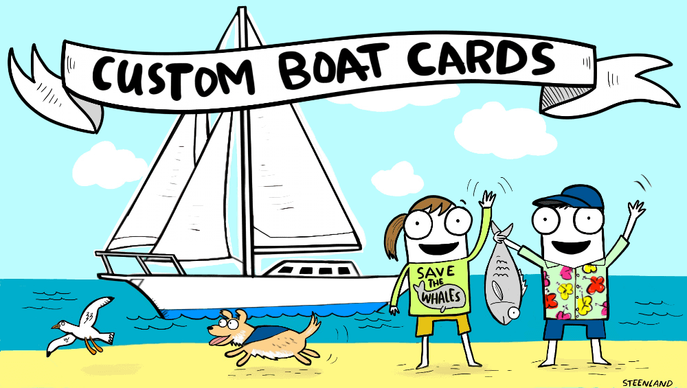 sarah steenland custom boat cards
