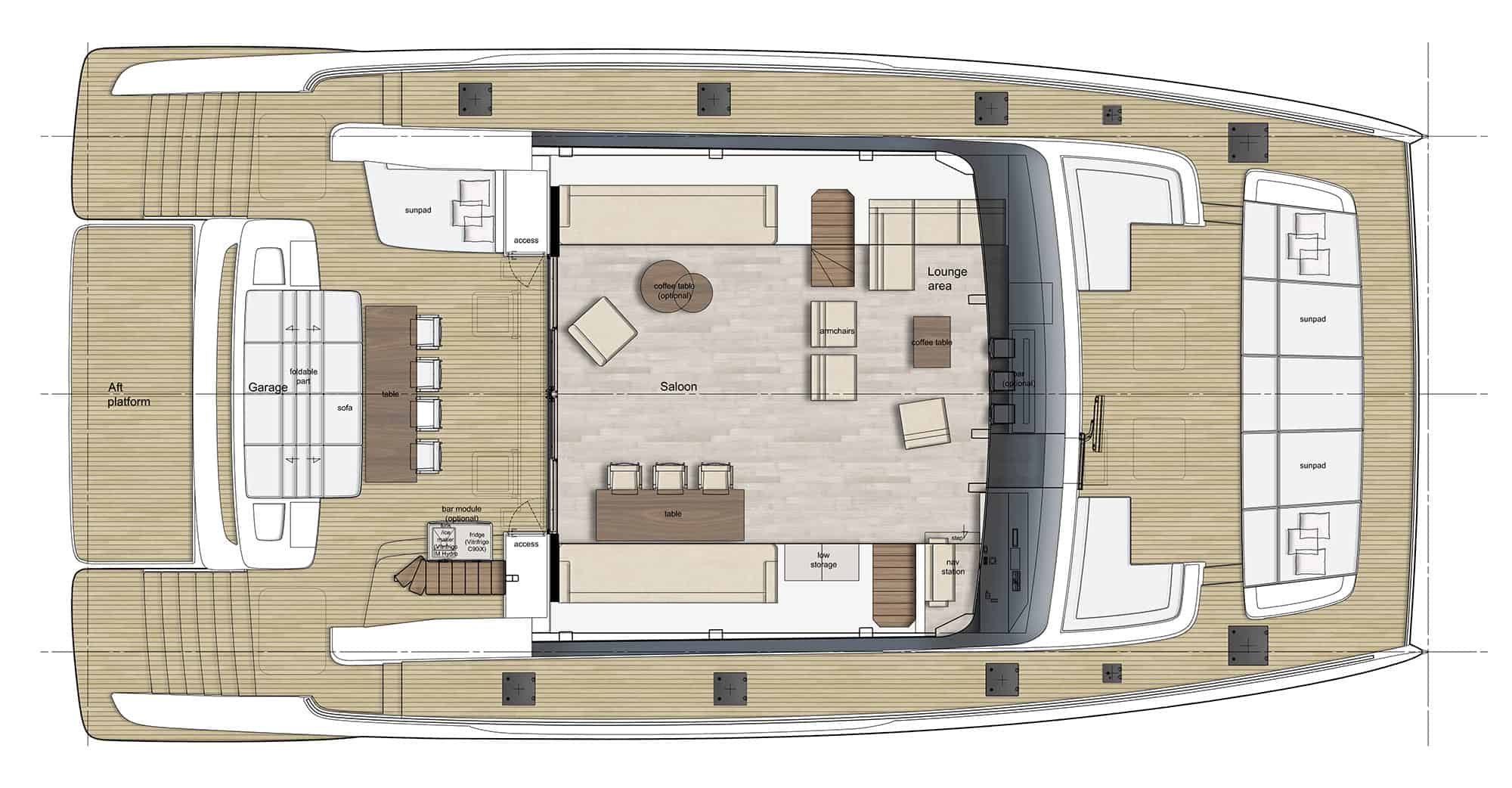 80 sunreef power deckhouse layout option 2