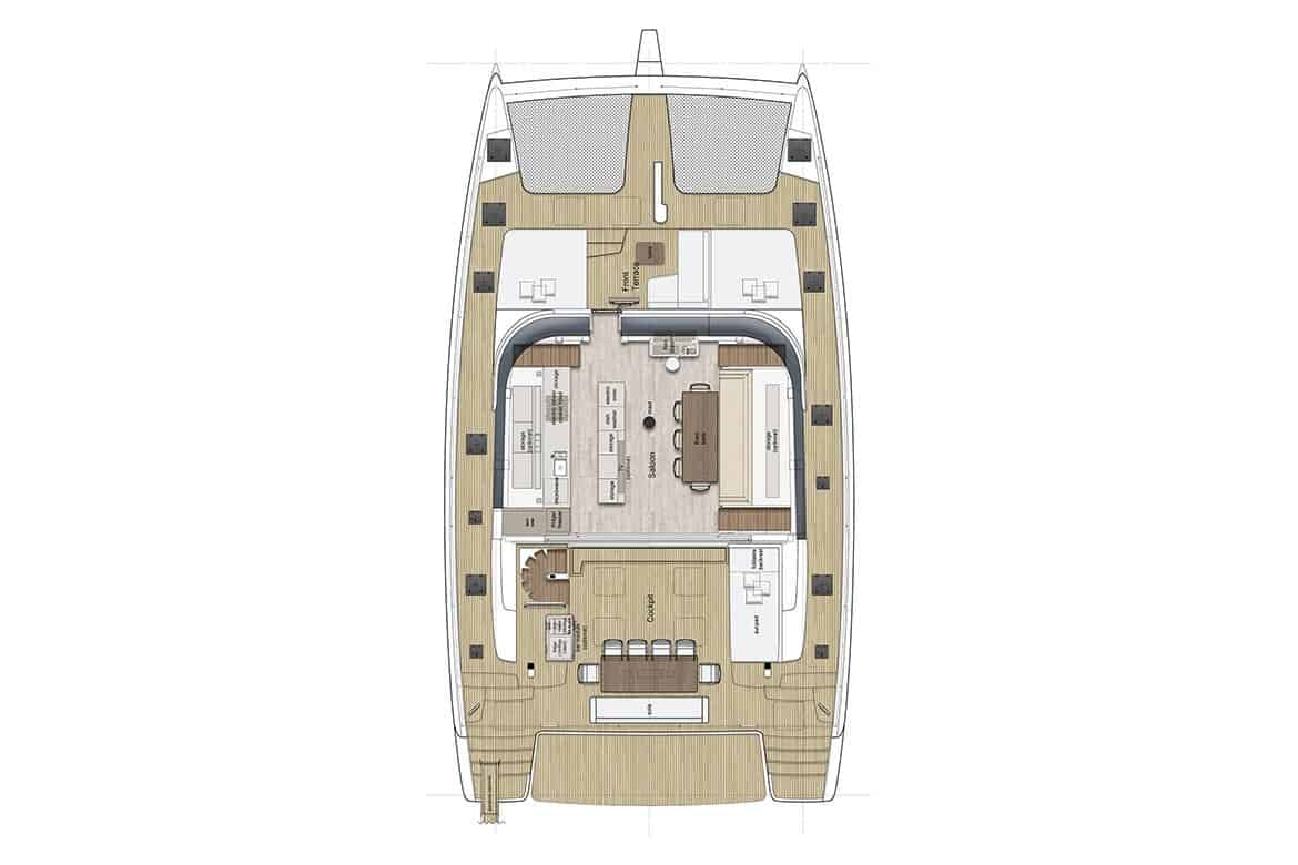 sunreef 60 deckhouse layout option 1