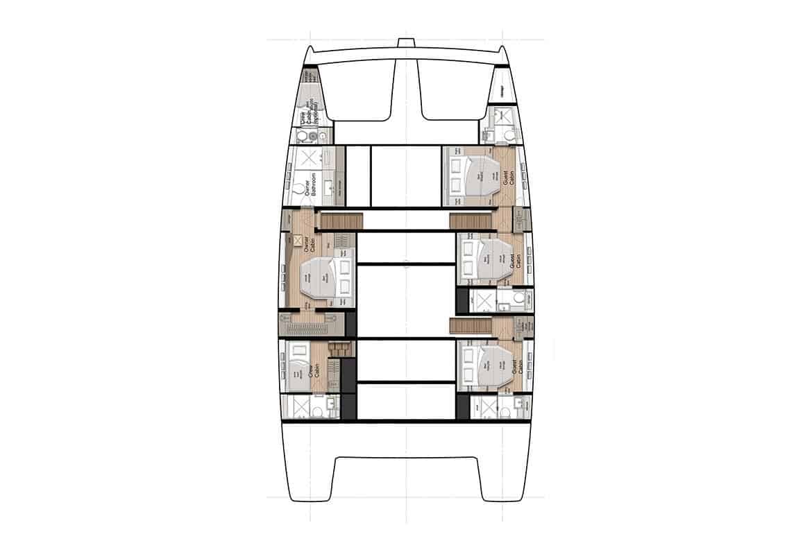 sunreef 60 hull cabin layout option 1