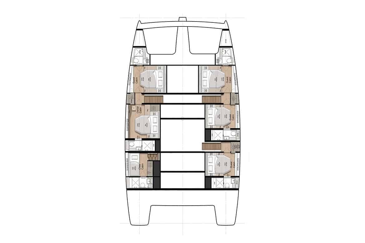 sunreef 60 hull cabin layout option 2