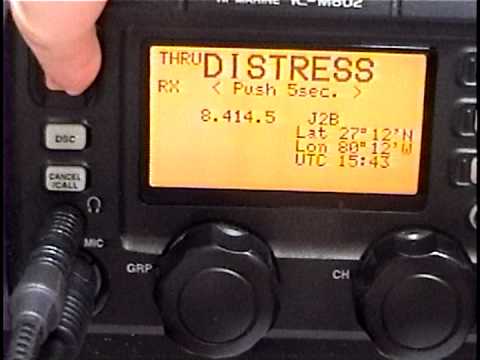 MMSI NUMBER shown on a marine radio