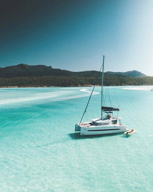 Bali catamaran anchored