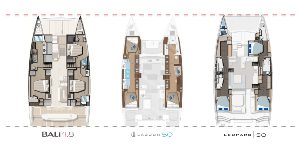48 foot catamaran interior