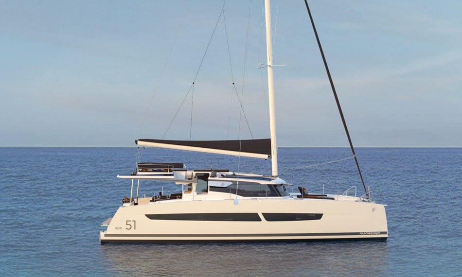 fountaine pajot 51 starboard profile