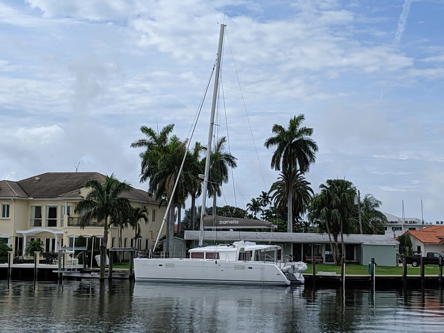 catamaran guru client, jeff miller's, lagoon 450 named here and now