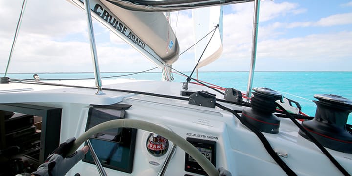 cruise abaco sailboat used in catamaran sailing school in the abacos of the bahamas