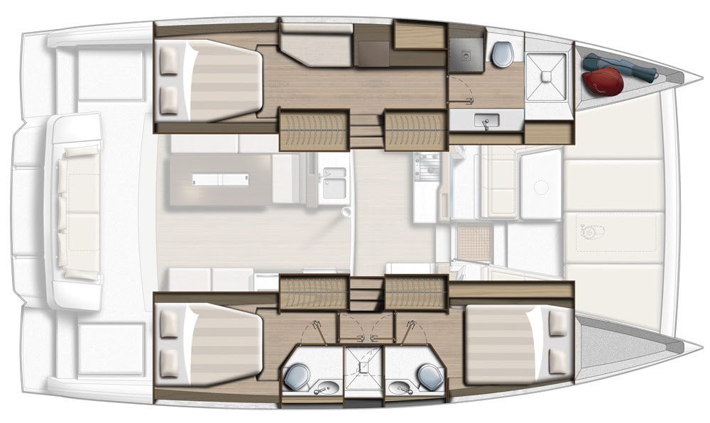 bali 4.2 Owners' Suite 3-Cabin Layout